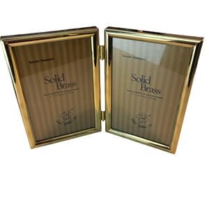 Louis Michel Solid Brass 4x6 Dual Hinge Photo Frame Tarnish Resistant Hnd Polish